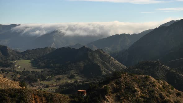 Santa Monica California Mountains and Coastal Fog