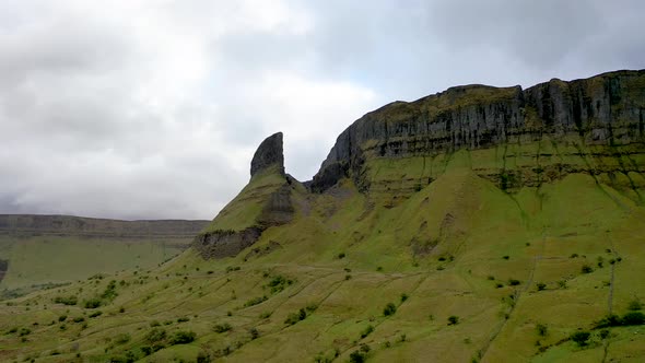 Aerial View of Rock Formation Located in County Leitrim Ireland Called Eagles Rock