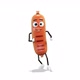 Sausage Dancing An Ice Baby Dance on White Background - VideoHive Item for Sale