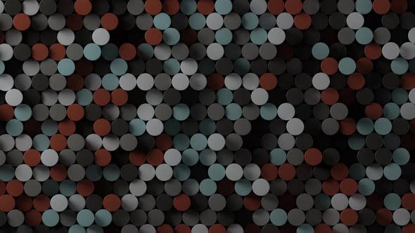 Colorful Wooden Hexagons Loop Animation Background