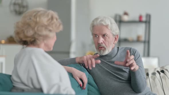 Old Man Talking to Old Woman a Home