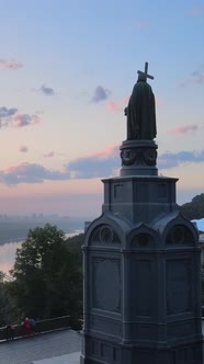 Monument To Vladimir the Great at Dawn in the Morning