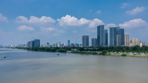 Time lapse of cityscape in nanjing city,china