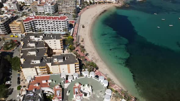 Playa de Santa Eulalia in Ibiza, Spain