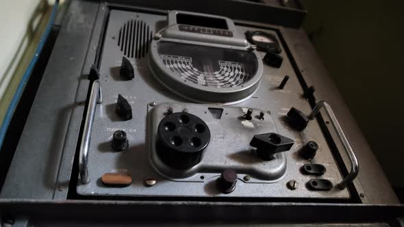 Antique Radio ReceiverTransmitter From Wartime Submarine Analog Control Panel