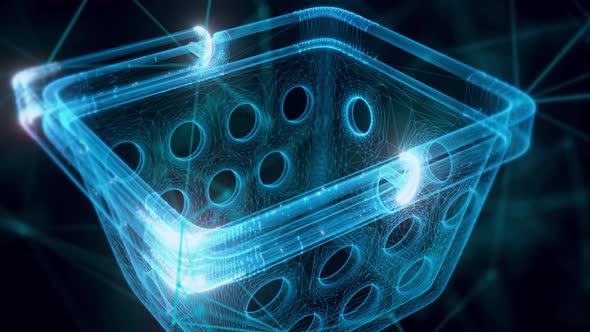 Plastic Basket Hologram Close Up Hd