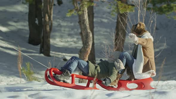 Joyous Kid in Winter