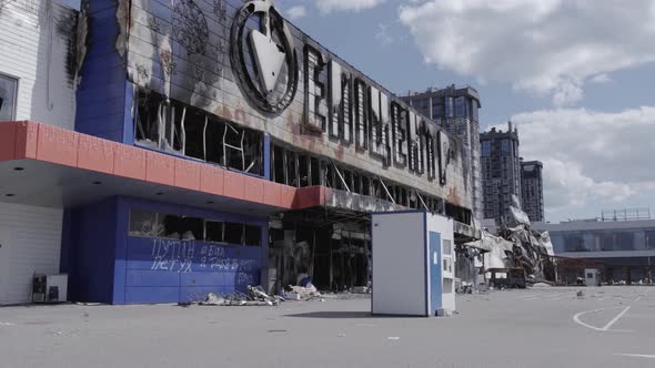 War in Ukraine Destroyed Shopping Center in Bucha