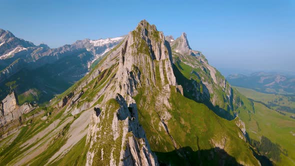 Schaefler Altenalptuerme Mountain Ridge Swiss Alpstein Alpine Appenzell Innerrhoden Switzerland a