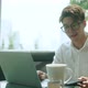 Smart attractive positive asian business male wearing glasses work remote new normal lifestyle - VideoHive Item for Sale