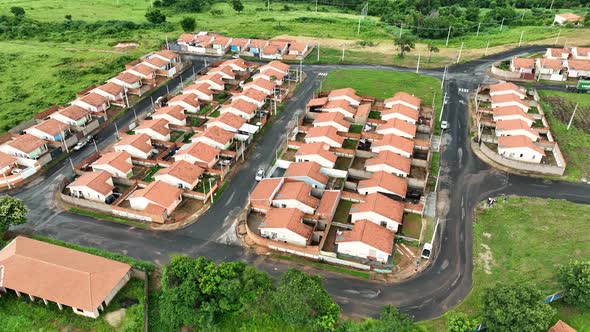 Popular residential houses habitation. Community housing.