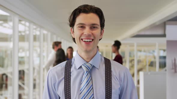 Young businessman at a conference