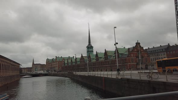 A view of the Børsen building in Copenhagen