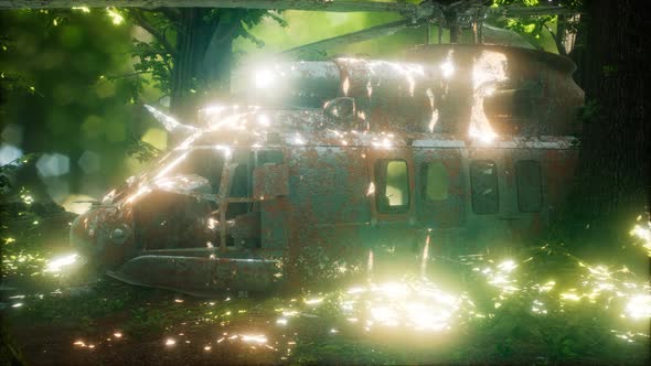 Old Rusted Military Helicopter alt