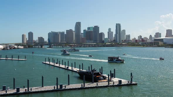 Downtown Miami with Boats