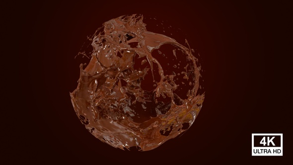 Abstract Hot Chocolate Splash Sphere 4 K