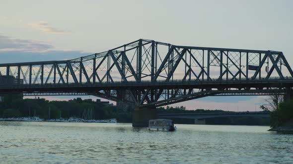 Alexandra Bridge spanning the Ottawa River