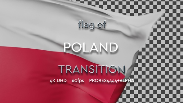Flag of Poland transition | UHD | 60fps
