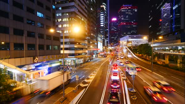 Beautiful building and architecture around Hong kong city skyline