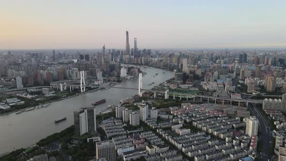 Aerial View Shanghai China