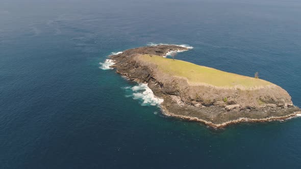 Rocky Island in the Ocean