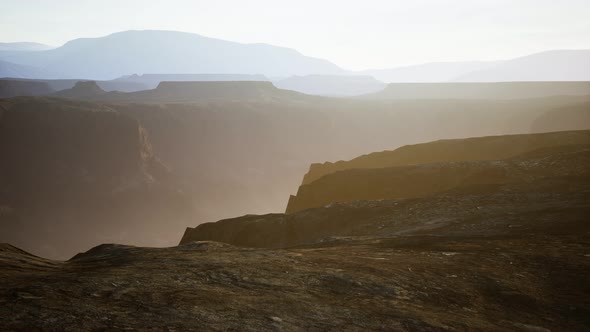 Desert Landscape on the Volcanic Island of Canary Islands