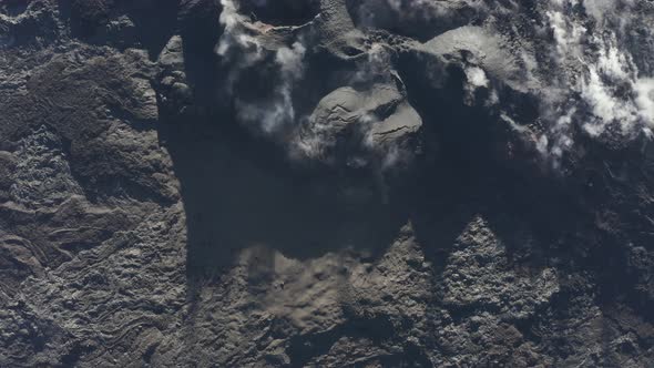 Aerial view of San Miguel Island, a volcanic island on Azores, Portugal.