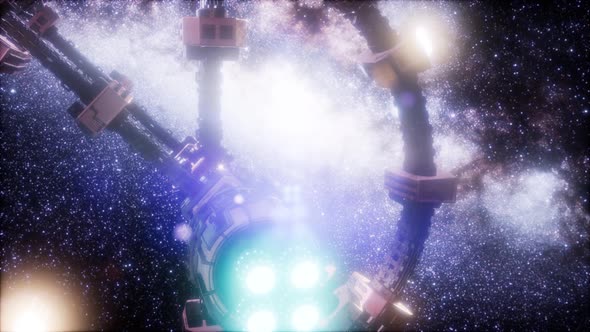 Space Ship and Milky Way alt