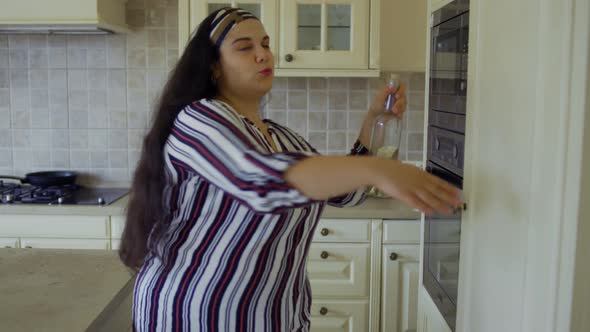 Fat Girl Opens the Refrigerator