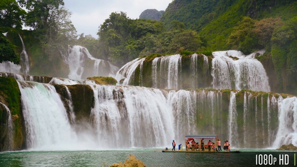 Ban Gioc Waterfall In Northern Vietnam With Tour Boat