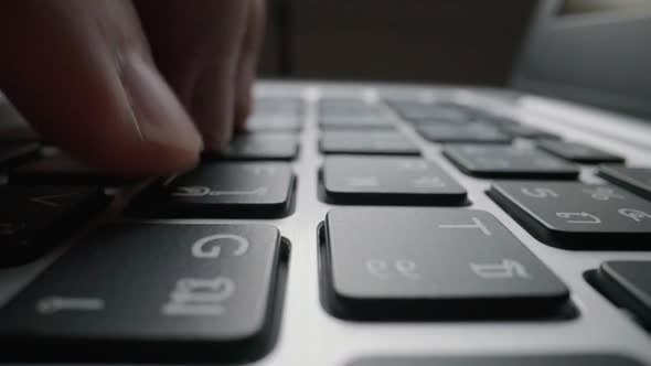 Closeup Time Lapse Typing on Keyboard with Fingers