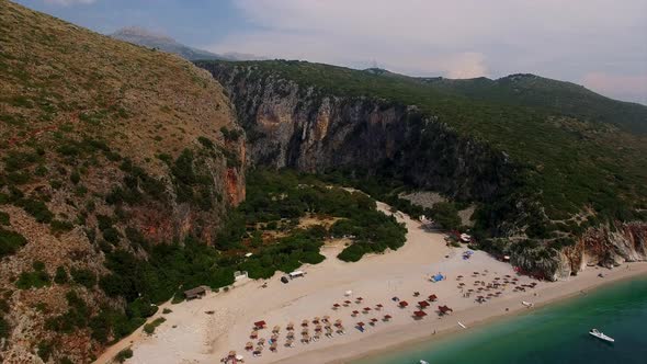 Cliffsides near beach in Albania