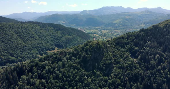 Apuseni Mountains Peark Aerial Drone 4k Romania Forest