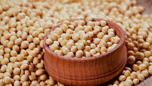 Soybean High in Fiber Top View Texture Supplementary Food Protein Healthy Food Organic Soybean Raw