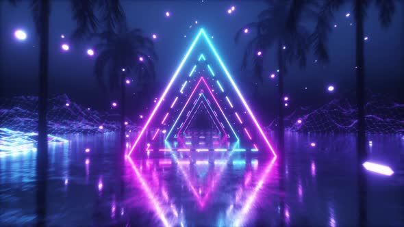 80's Abstract Retro Futuristic Background alt