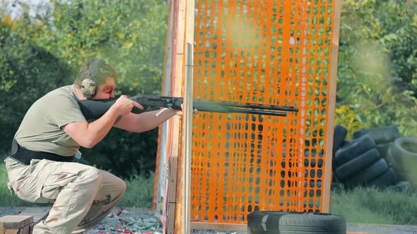 Shooter Shoots with a Smoothbore Weapon