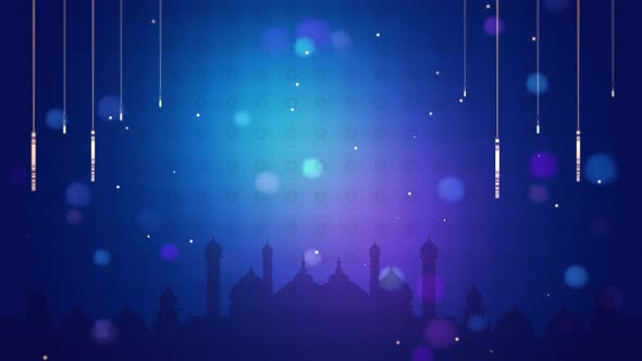 4k beautiful ramadan and eid mubarak background. 3d islamic background