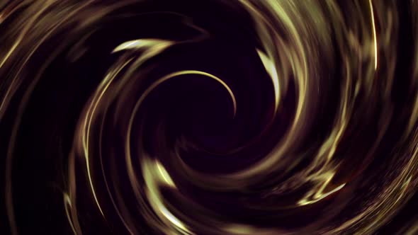 Dark Glittering Golden Spiral Motion Background
