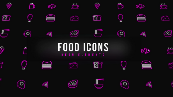 Food Neon Icons