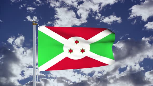 Burundi Flag Waving 4k