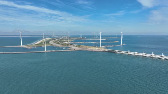 An Artificial Island in the Netherlands Neeltje Jans Aerial View