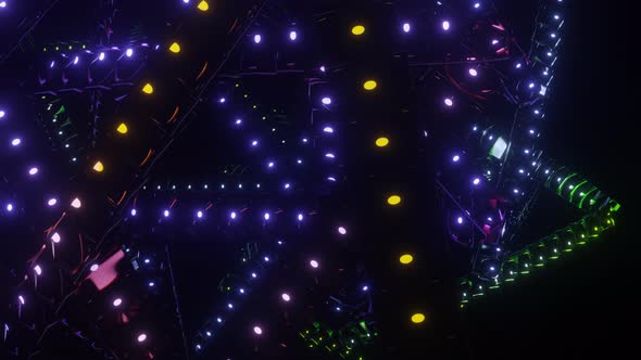 Beautiful Multicolor Trippy Pattern Animation with Sacred Geometry Light