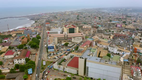 Aerial shot of the city of Accra in Ghana during the day_26