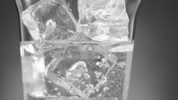 Ice Glass is Filled with Water By Rotating 360 Degrees