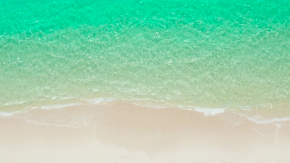 Tropical Beach and Blue Sea with Waves