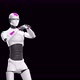 Cyborg Female Robot Dancing Middle Shot - VideoHive Item for Sale