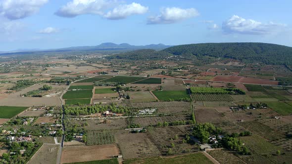 View of fields, Mallorca, Balearic Islands, Spain