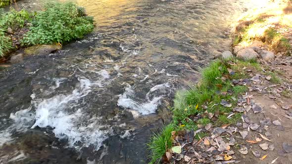 Flowing water of the river in Ihlara valley