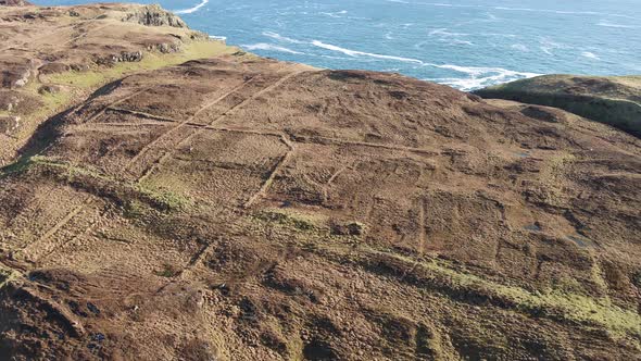 Aerial View of the Beautiful Coast at Kilcar in County Donegal  Ireland