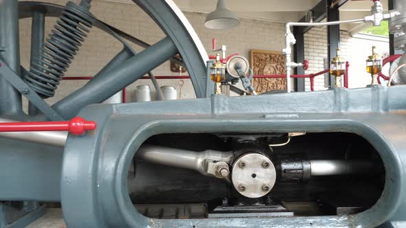 Steam Engine called 'De witte olifant' in a place called Beltrum in the Netherlands